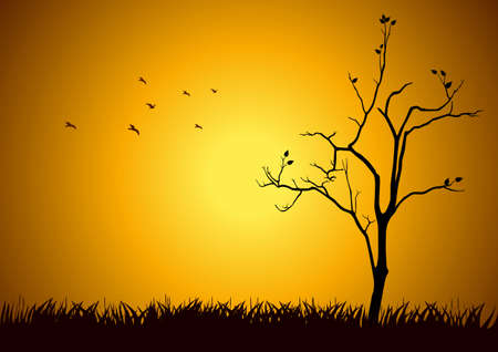 Stock illustration of a tree silhouetteのイラスト素材