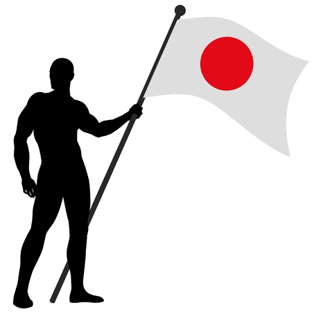 a flag bearerのイラスト素材