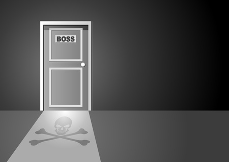 Vector illustration of boss' doorのイラスト素材
