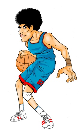Cartoon illustration of a basketball player の写真素材