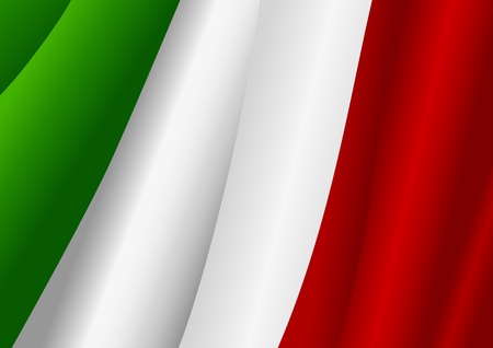 Vector illustration of Italian flag のイラスト素材