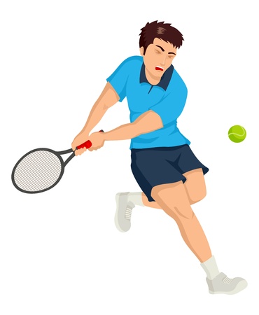 illustration of a tennis playerのイラスト素材