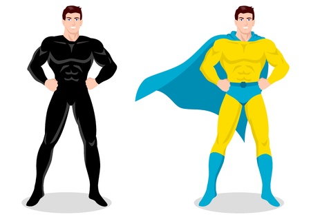 Stock vector of a superhero posingのイラスト素材