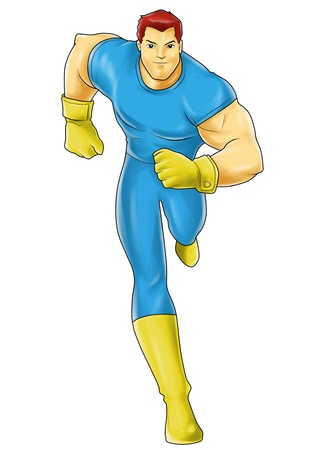 Illustration of a superhero running の写真素材
