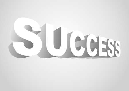 The word success over white backgroundのイラスト素材