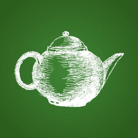Sketch illustration of a tea potのイラスト素材
