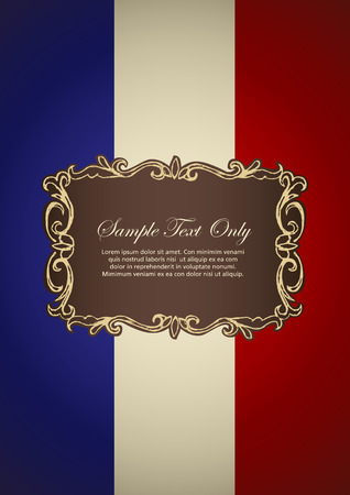 French insignia for book cover or background design templateのイラスト素材