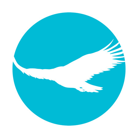 Icon of a soaring eagleのイラスト素材