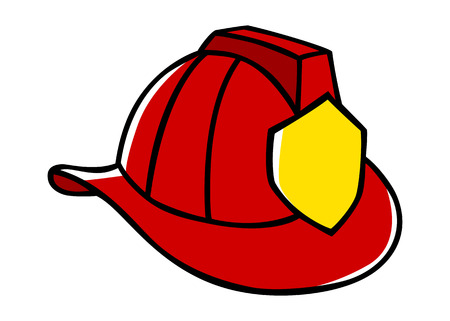 Doodle illustration of a firefighter helmetのイラスト素材