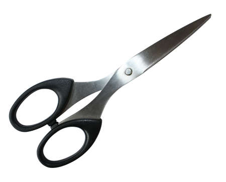 Scissors isolated on white background with tracing path includedの写真素材