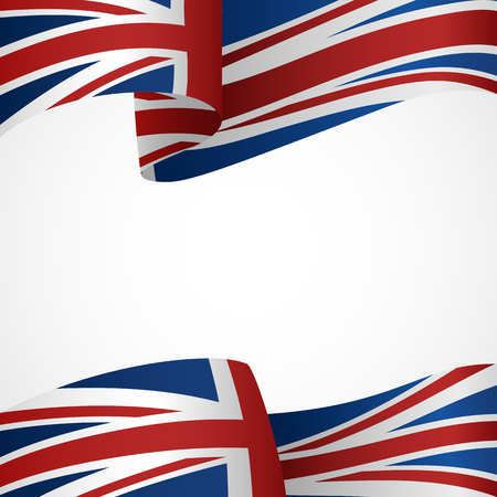 Decoration of United Kingdom insignia on whiteのイラスト素材