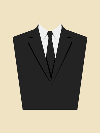 Graphic illustration of a man suitのイラスト素材