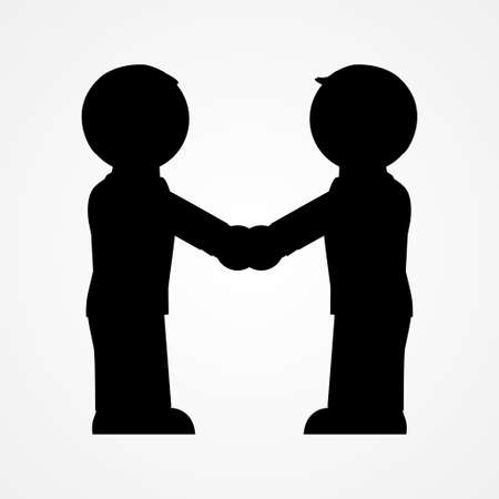 Two people handshake iconのイラスト素材