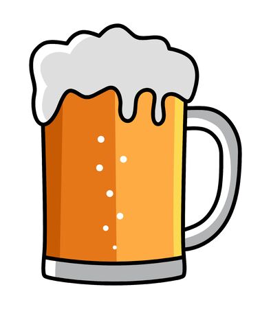 Illustration of a glass of beerのイラスト素材