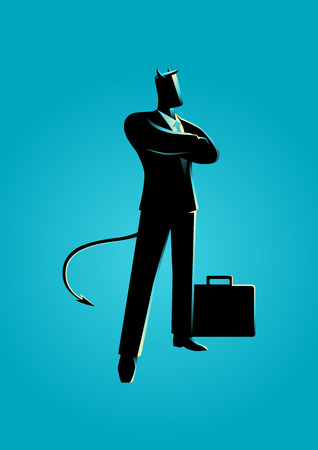 Business concept illustration of the devil as a businessmanのイラスト素材