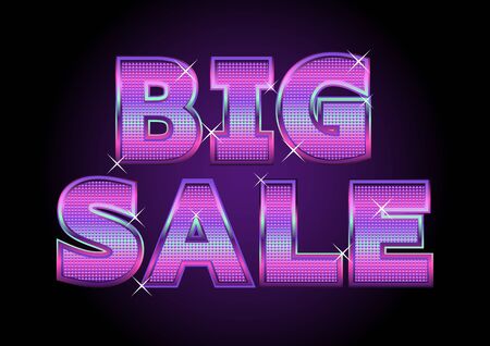 Big Sale shinny font type with ribbon decorationのイラスト素材