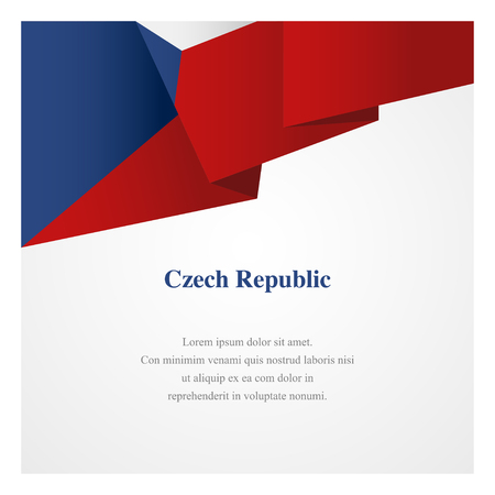 Czech Republic insignia template with copy space for greeting cards, posters, brochures or invitationsのイラスト素材
