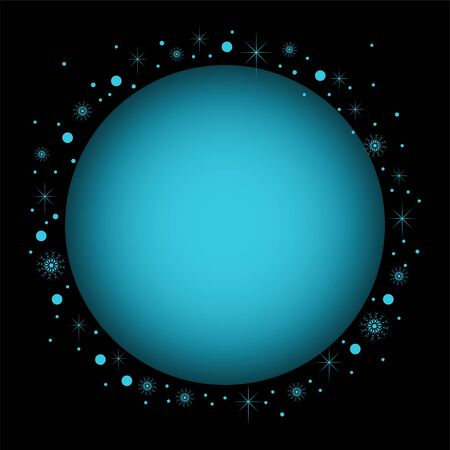 Simple vector illustration of decorated circle for Christmas themeのイラスト素材