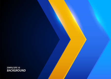 Abstract simple background of blue and yellow angle arrow in EPS 10 formatのイラスト素材