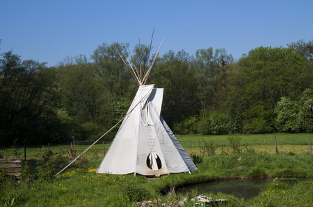 Indian teepee on Czech garden