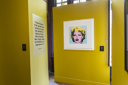 Amsterdam Nederland 23 July 2017: Moco Museum - Banksy Amsterdam Exhibitionのeditorial素材