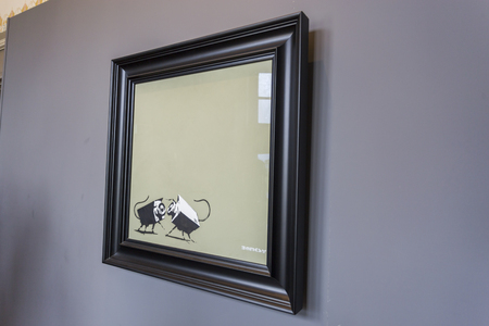 Amsterdam Nederland 23 July 2017: Moco Museum - Banksy Amsterdam Exhibitionのeditorial素材