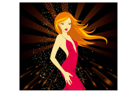 stylish girl having her funのイラスト素材