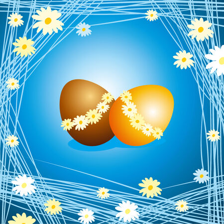 easter eggsのイラスト素材