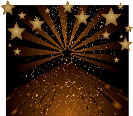 brown background with starsのイラスト素材