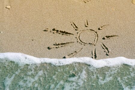 sun drawingの写真素材