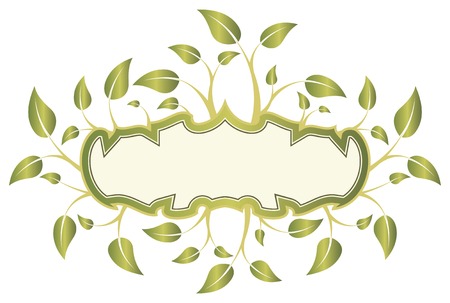 leaf frameのイラスト素材