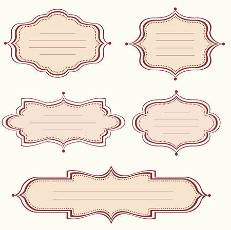set of labels のイラスト素材
