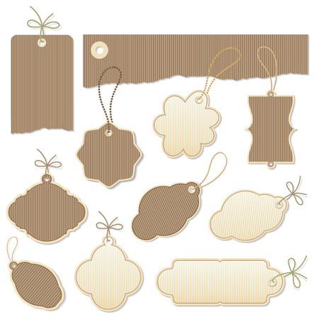 set of  tagsのイラスト素材