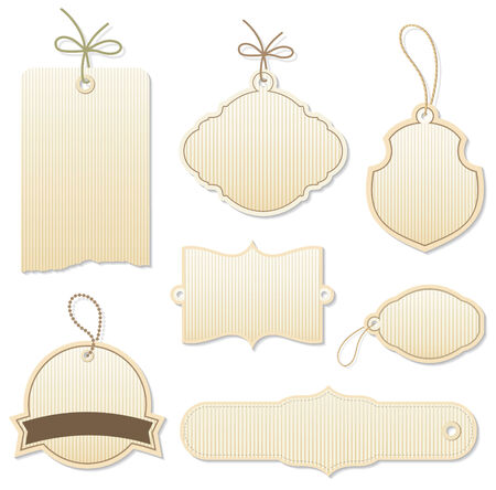 set of  tagsのイラスト素材