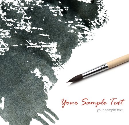 artists brush watercolor paintedの写真素材