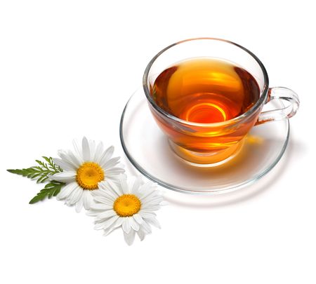 tea and flowerの写真素材