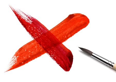 brush and paint cross scratchの写真素材