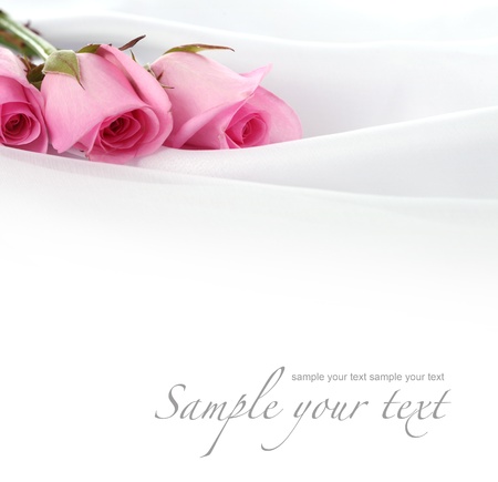 card with roseの写真素材