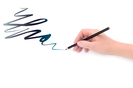 Hand with pencilの写真素材