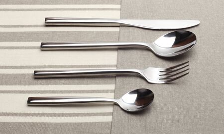 knife, spoon and forkの写真素材