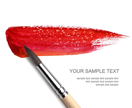 brash and red paint sketchの写真素材