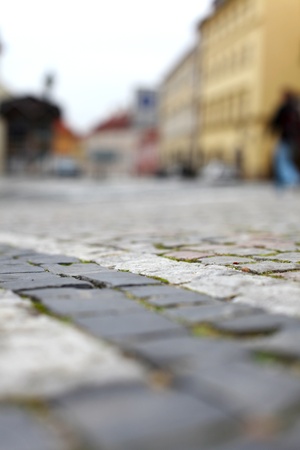 Stone blocks in the walkway  の写真素材