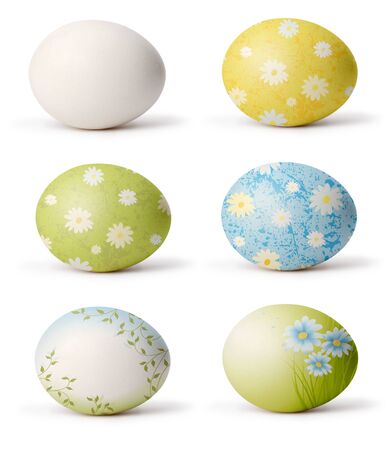 set of easter eggの写真素材