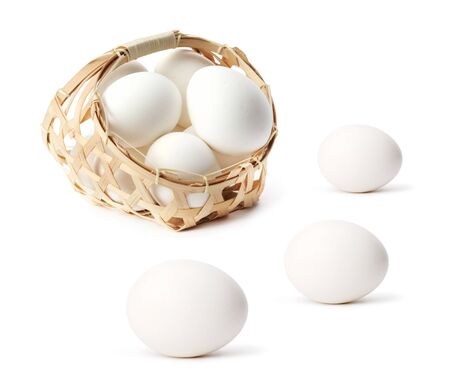 egg and basketの写真素材