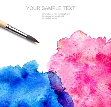 brush and abstract watercolor paintの写真素材