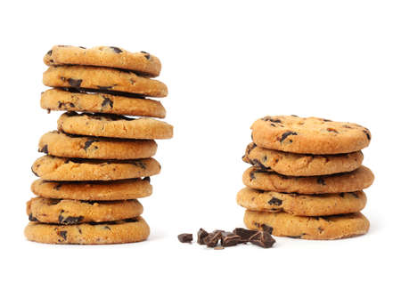 Chocolate chip cookie isolatedの写真素材