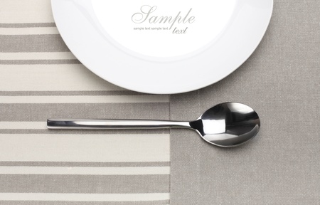 empty plate with spoon