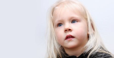 Portrait of a little baby child girlの写真素材