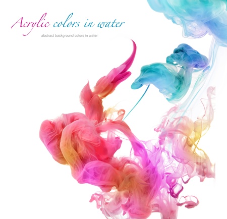 Acrylic colors in water. Abstract background. Acrylic colors in water. Abstract background.