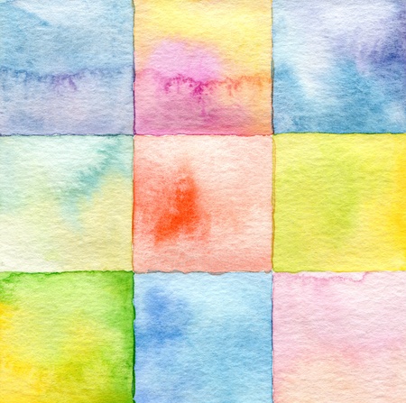 Abstract  square watercolor painted backgroundの写真素材